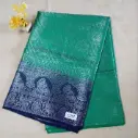 Peacock Green & Royal Blue Zari Border Fancy Pattu Saree