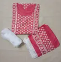 Maroon Color Cotton Salwar Suit Set for Women with Embroidered Kurti & Lace Detailing – Ready to Wear Ethnic Set