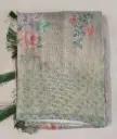 Floral Digital Printed Mint Green Kota Saree 