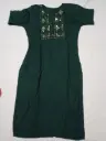 Dark Green Cotton Kurti 
