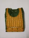 Dark Green & Mustard Color Umbrella Cut Top