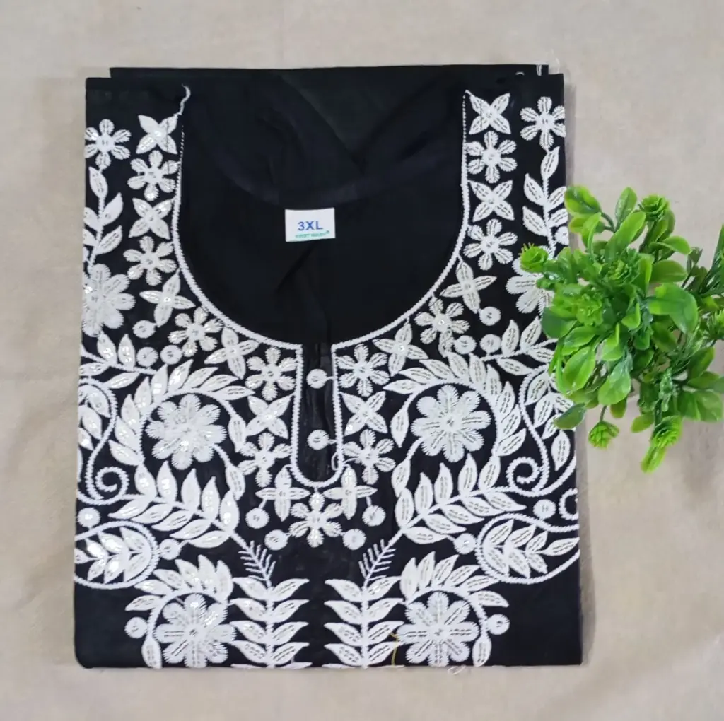 Cotton Kurti Black-3XL