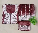 Heavy Embroidery  Designer Semi-Stitched Gharara  Set with Dupatta - Purple Color