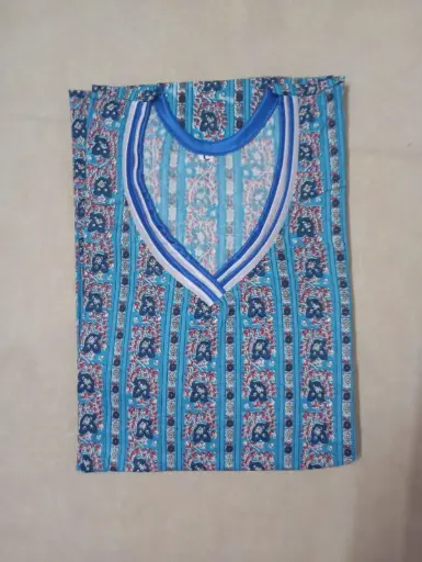 [JMWBKFTNNITYDBLU-0525230] Dark Blue Color Kaftan Model Nighty