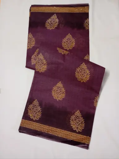 Purple Color Cotton Saree 